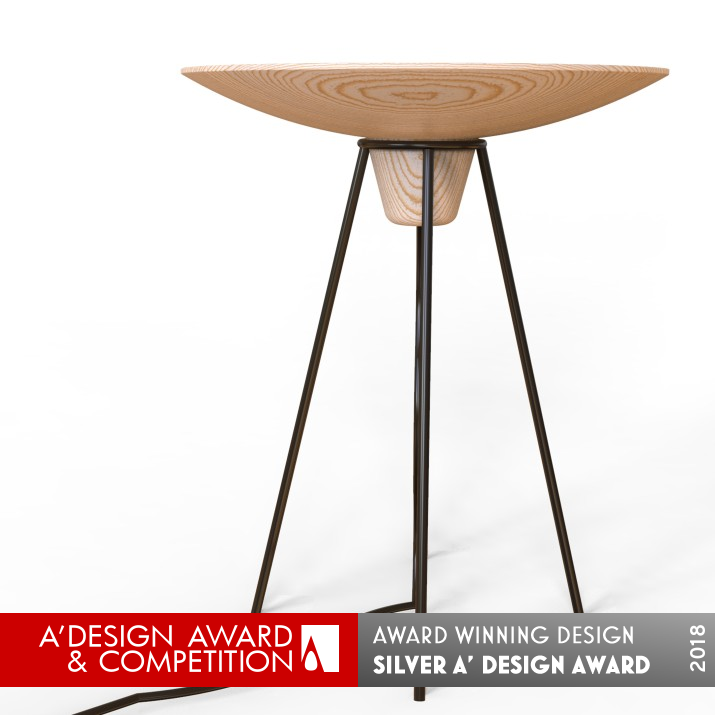 Spin Lignt Table Table and Light Lamp by Fabricio Roncca Silver Furniture Design Award Winner 2018 