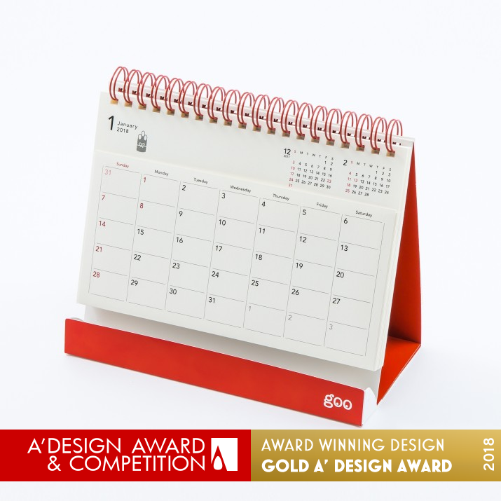 Stand By Calendar by Katsumi Tamura Golden Art and Stationery Supplies Design Award Winner 2018 