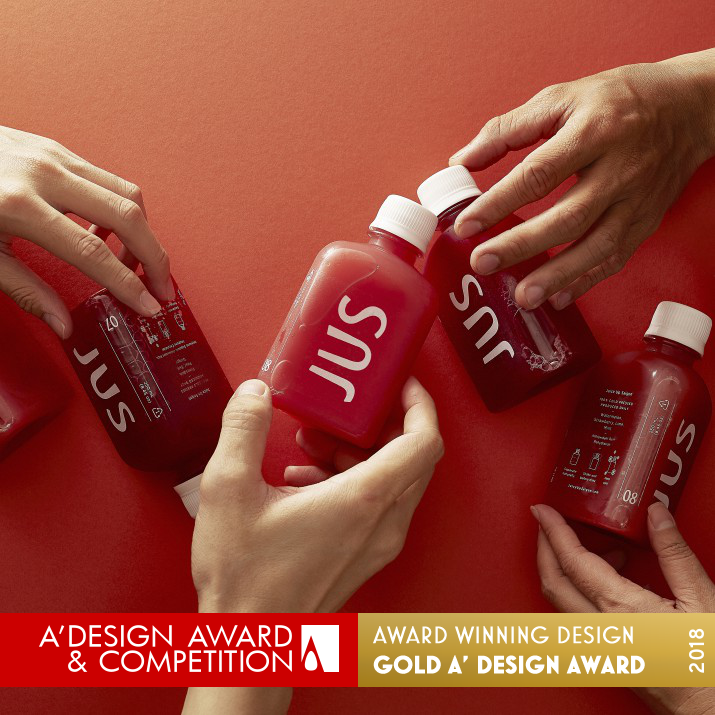 JUS Cold Pressed Juicery Drink Branding and Packaging by M — N Associates Golden Packaging Design Award Winner 2018 