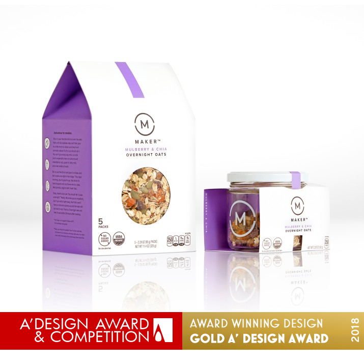 Maker Overnight Oats Brand Packaging by PepsiCo Design & Innovation Golden Packaging Design Award Winner 2018 