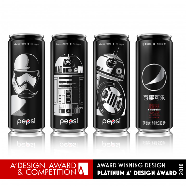 Pepsi Black x Star Wars LTO China Brand Packaging by PepsiCo Design & Innovation Platinum Food, Beverage and Culinary Arts Design Award Winner 2018 