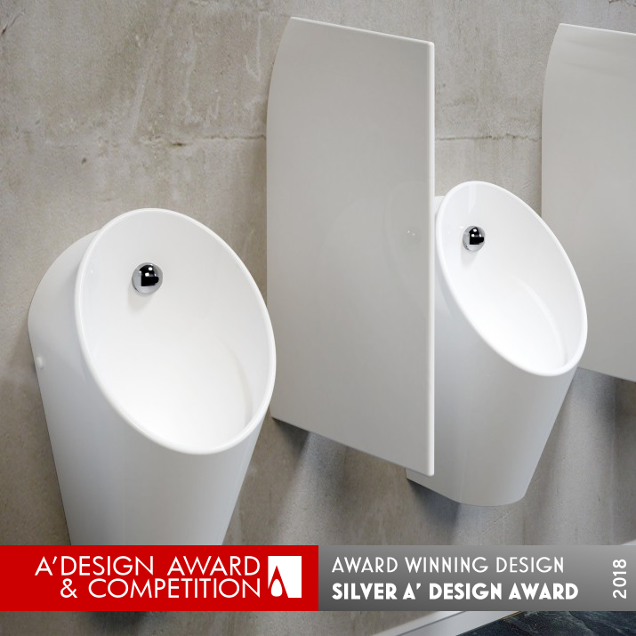 Serel Luvi Urinal Set Self-Cleaning by Serel Design Team Silver Bathroom Furniture and Sanitary Ware Design Award Winner 2018 