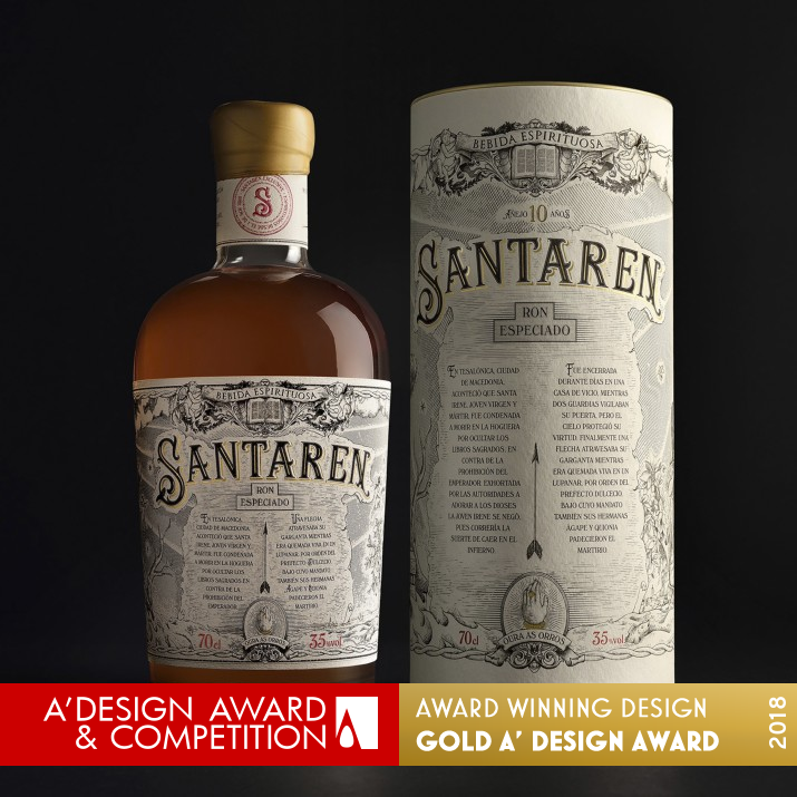 Santaren Rum Bottle by Estudio Maba Golden Packaging Design Award Winner 2018 