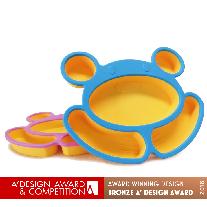 Happy Bear Silicone meal plate by ChungSheng Chen Bronze Baby, Kids' and Children's Products Design Award Winner 2018 