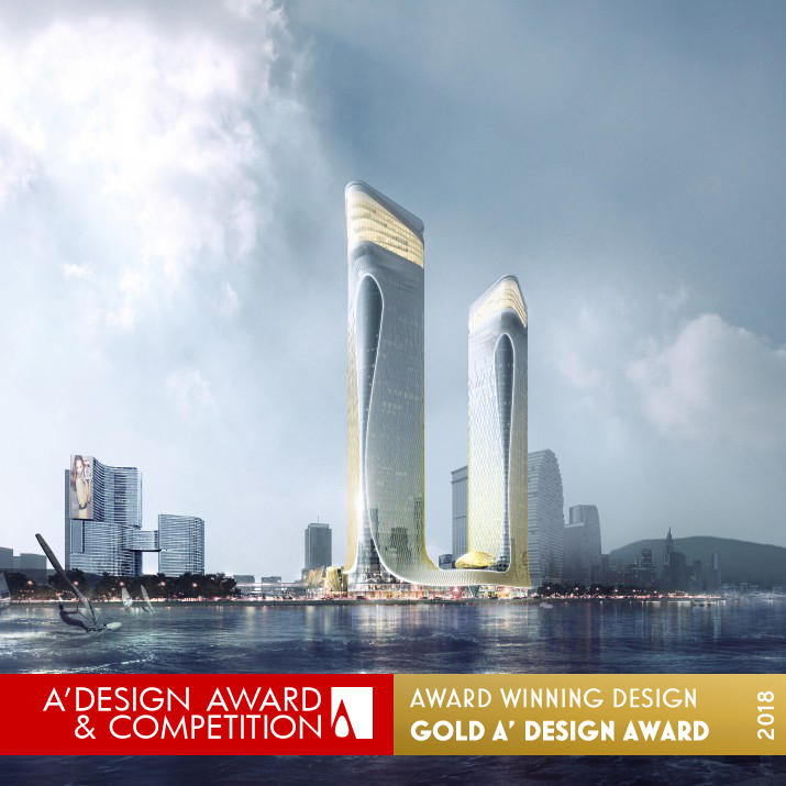 Zhuhai Hengqin Headquarters Complex Retail, Office and Apartment by Aedas Golden Architecture, Building and Structure Design Award Winner 2018 
