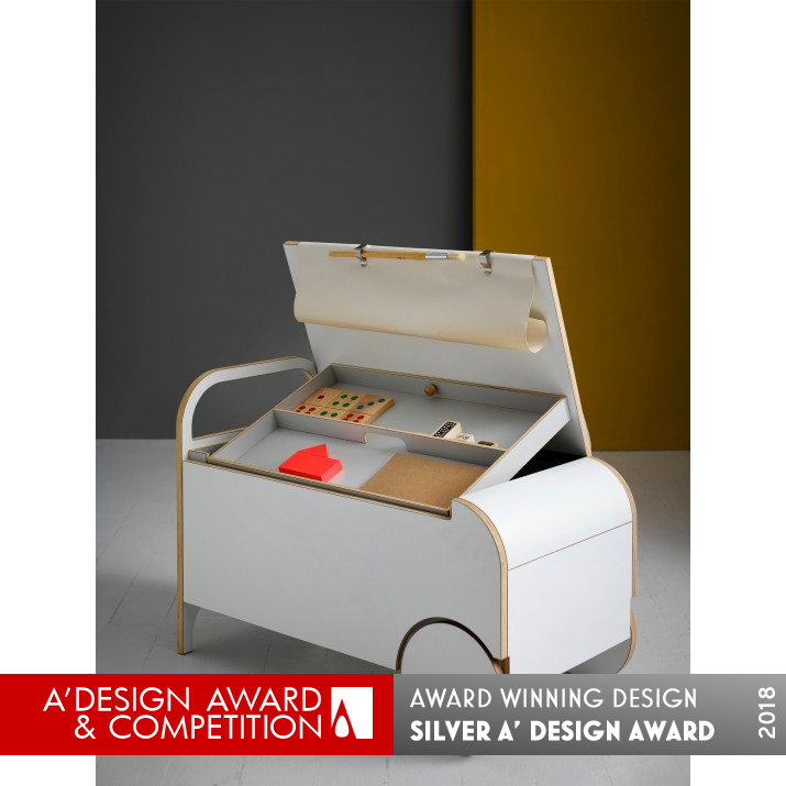 IO Doodle Box Mobile Art Storage by Mina Panic and Carlo Negri Silver Furniture Design Award Winner 2018 