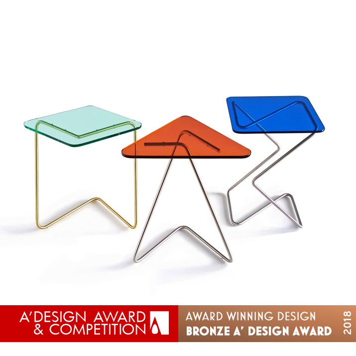 Crystal Tables by Rita Kettaneh Bronze Furniture Design Award Winner 2018 