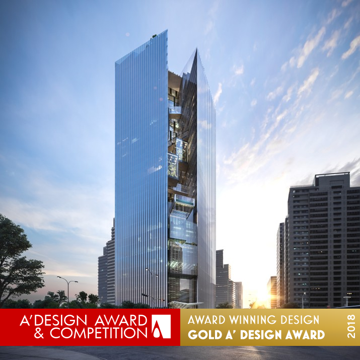 Commercial Bank Headquarters of Taichung Commercial Bank HQ & Five Star Hotel     by Aedas Golden Architecture, Building and Structure Design Award Winner 2018 