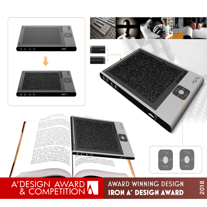 Braille Ebook Ebook reader    by Brian studio Iron Digital and Electronic Device Design Award Winner 2018 