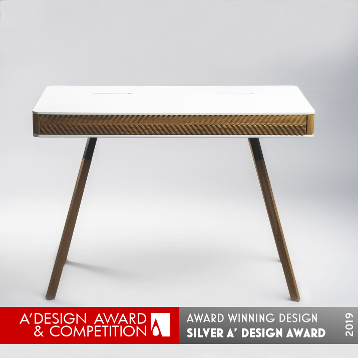 Herringbone Writing Desk by Agne Balke Silver Furniture Design Award Winner 2019 