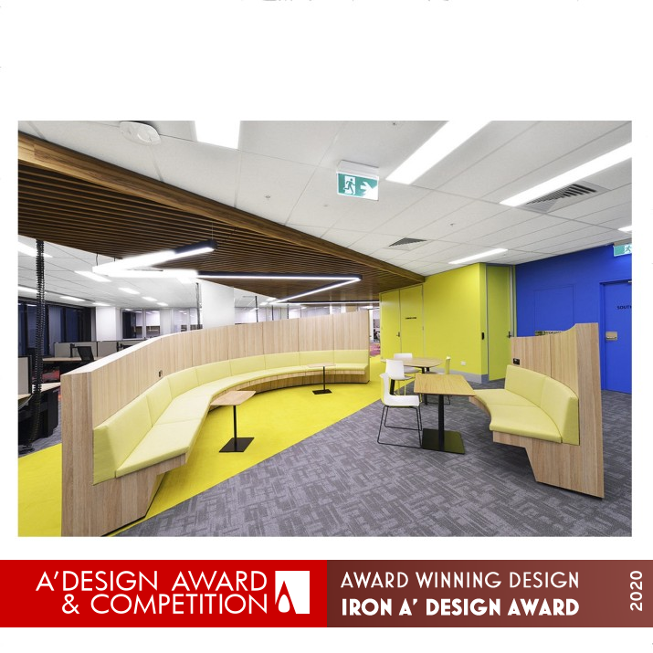 RMIT Bldg 88 Upholstered Joinery by Peter Rattle - CUS (Vic) Pty Ltd Iron Interior Space and Exhibition Design Award Winner 2020 