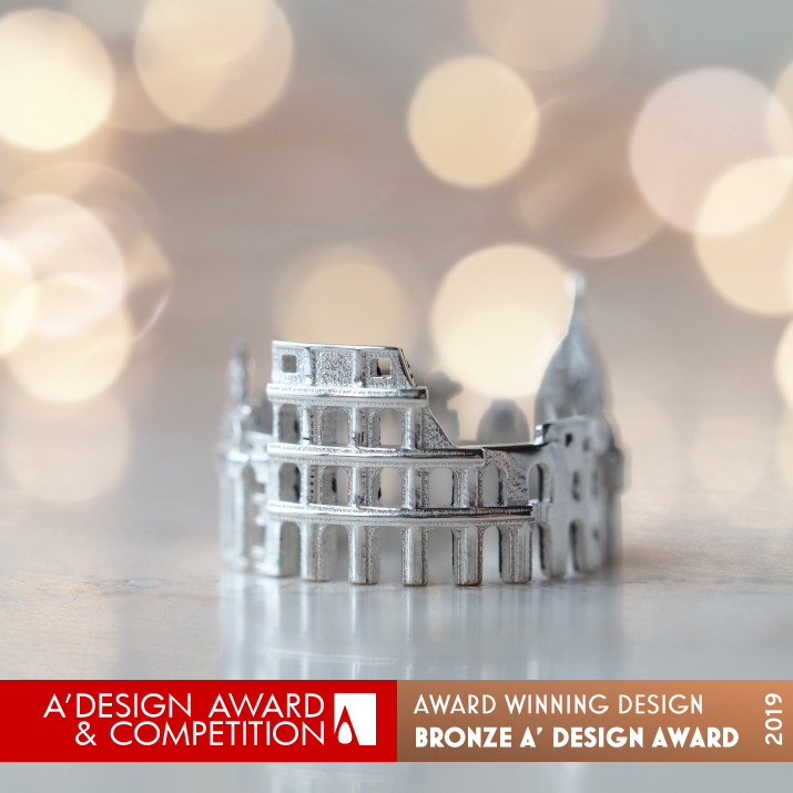 Rome Cityscape Ring by Ola Shekhtman Bronze Jewelry Design Award Winner 2019 