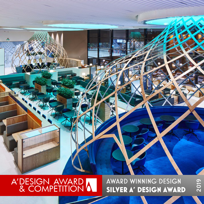 Rublev Lounge  Business Lounge by M+R Interior Architecture Silver Interior Space and Exhibition Design Award Winner 2019 