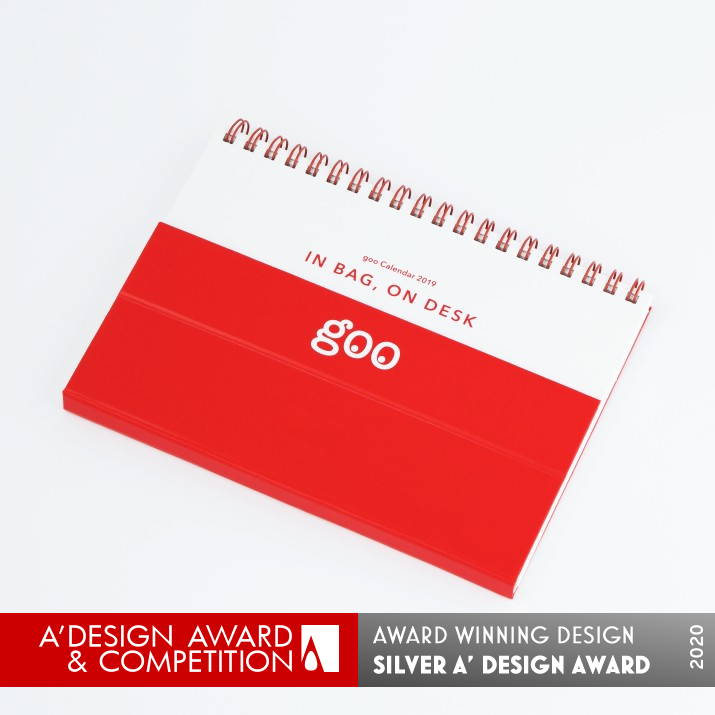 In Bag On Desk Calendar by Katsumi Tamura Silver Graphics, Illustration and Visual Communication Design Award Winner 2020 