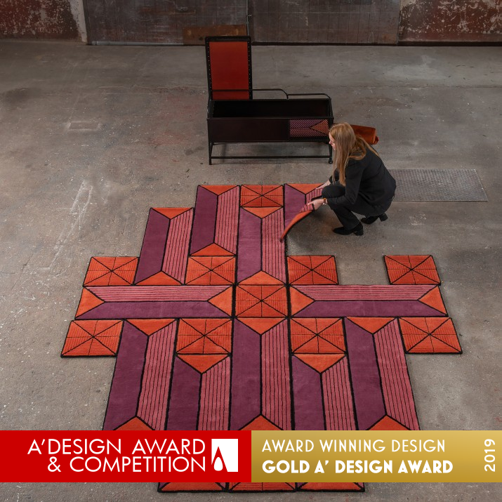 Astron Shape Shifting Rug Shape Shifting Rug by Ingrid Kulper Golden Furniture Design Award Winner 2019 