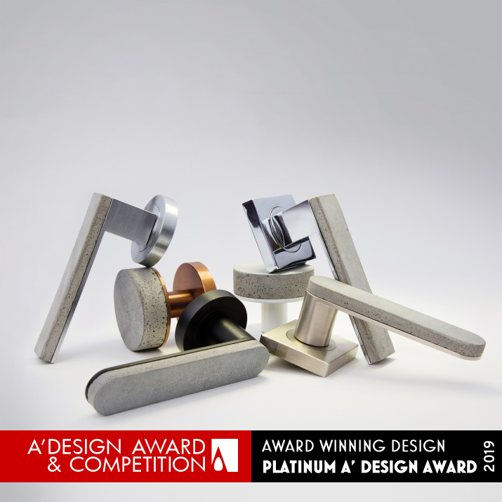Bullet+Stone Concrete Collection Architectural Hardware by James Tsarouhas and Joseph Di Benedetto Platinum Furniture Accessories, Hardware and Materials Design Award Winner 2019 