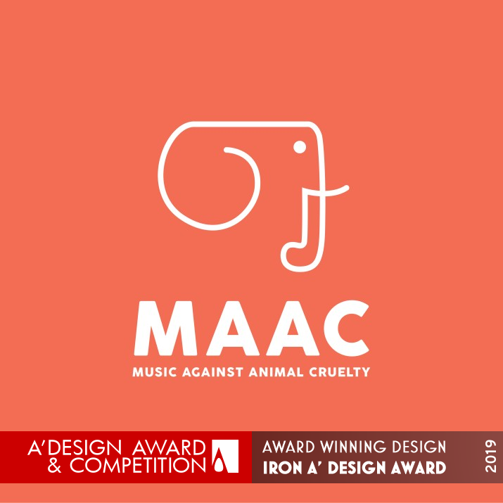 Music Against Animal Cruelty (MAAC) Logo by Katrina Stevens Iron Graphics, Illustration and Visual Communication Design Award Winner 2019 