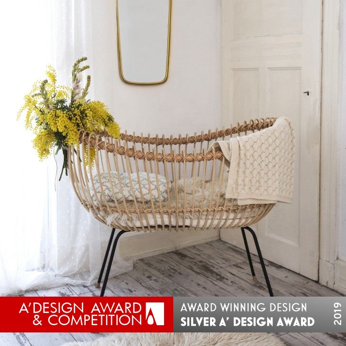 Babycrib LOLA Baby Crib by Bermbach Handcrafted GmbH Silver Baby, Kids' and Children's Products Design Award Winner 2019 