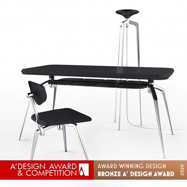 Black Steel Novelty and Comfortable by Wei Jingye and Wang Ruilin Bronze Furniture Design Award Winner 2020 