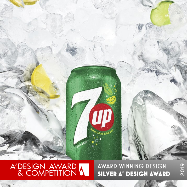 7UP Global Brand Refresh Drink Packaging by PepsiCo Design & Innovation Silver Packaging Design Award Winner 2019 