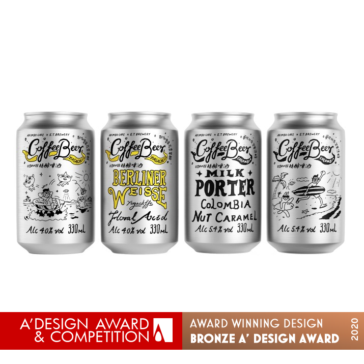 Akimbo Coffee Beer Beverage by Wen Liu and Kaichen Xie Bronze Packaging Design Award Winner 2020 