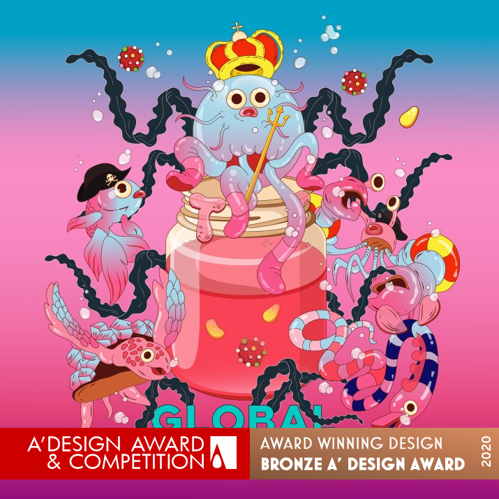 Defeat the Monsters Illustration by Peggy Cheang Bronze Graphics, Illustration and Visual Communication Design Award Winner 2020 