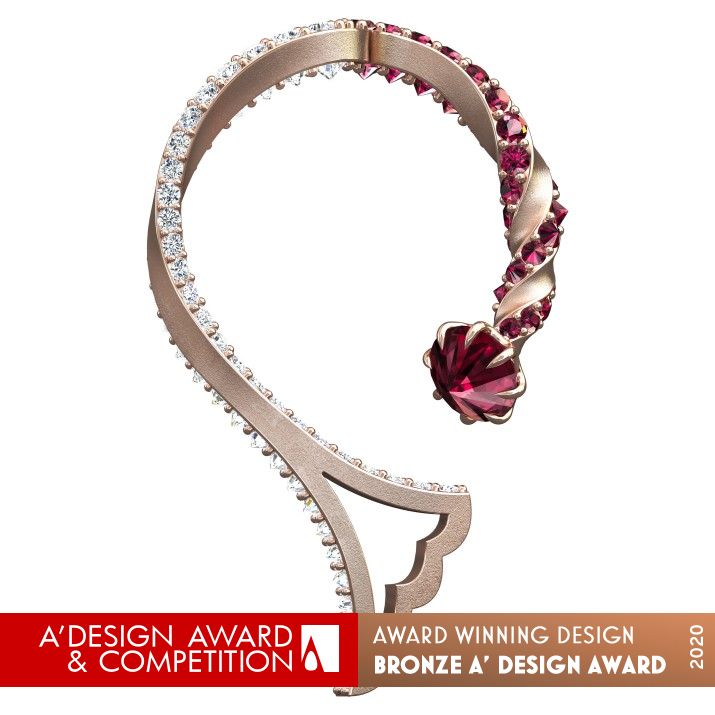 Nature Diamond Earrings by Javad Negin and Melika Etemadi Bronze Jewelry Design Award Winner 2020 