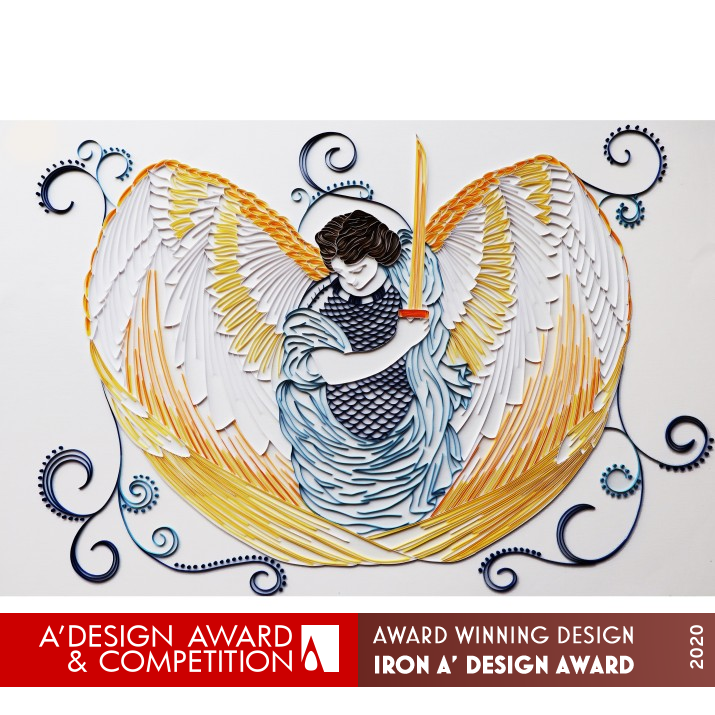 Archangel Michael Quilling by Niamh Faherty Iron Fine Arts and Art Installation Design Award Winner 2020 