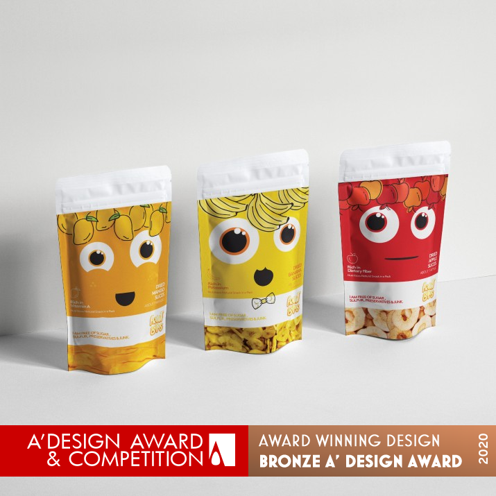 Fruit Bites Dried Fruits Packaging by Nour Shourbagy Bronze Packaging Design Award Winner 2020 