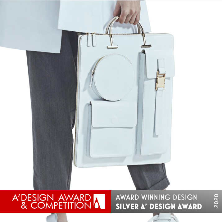 Geome Geometric Fashion Handbag by Wang Yaohua and Bao Liyuan Silver Fashion and Travel Accessories Design Award Winner 2020 