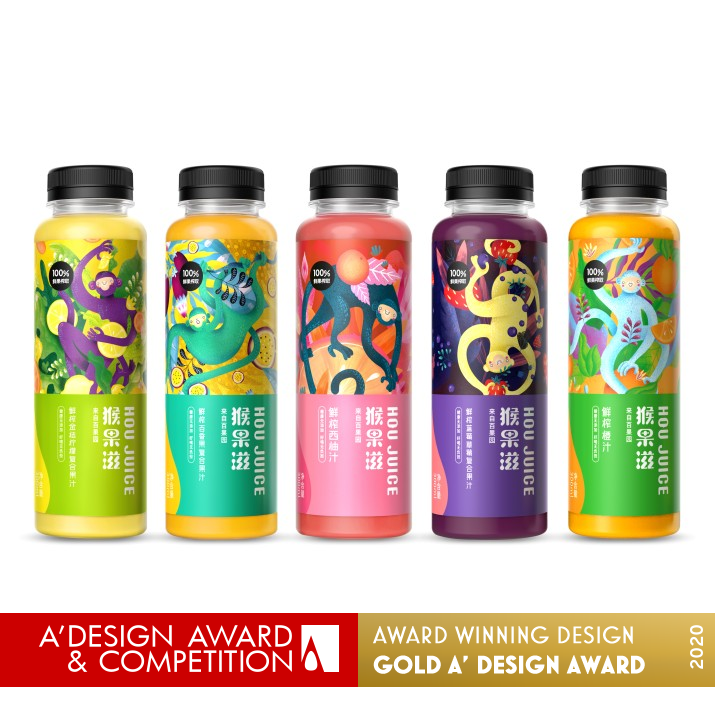 Hou Juice Drink Packaging by Leng Chen Golden Packaging Design Award Winner 2020 