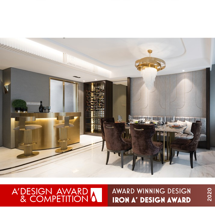 The Golden Riveria Show Flat by Anterior Design Limited Iron Interior Space and Exhibition Design Award Winner 2020 