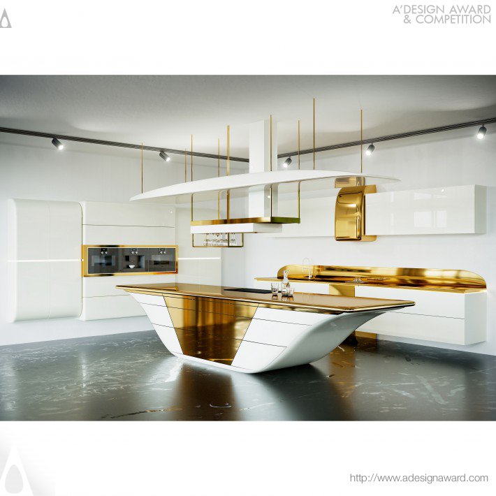 Sampan Gold Edition Kitchen Living Interior by Sergio Kharchenko