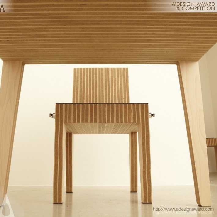 Chair, Bench, Bed, Table and Shelf Together by Benno Simma