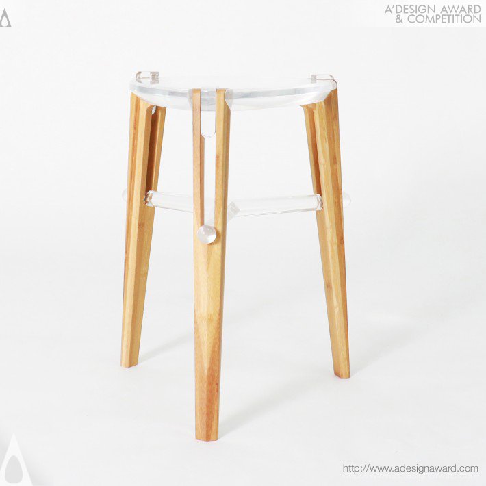 V Stool Self Assembled Seat by Xu Le