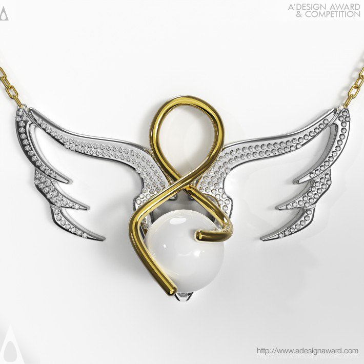 Angel Named Mother Necklace by Alireza Asadi