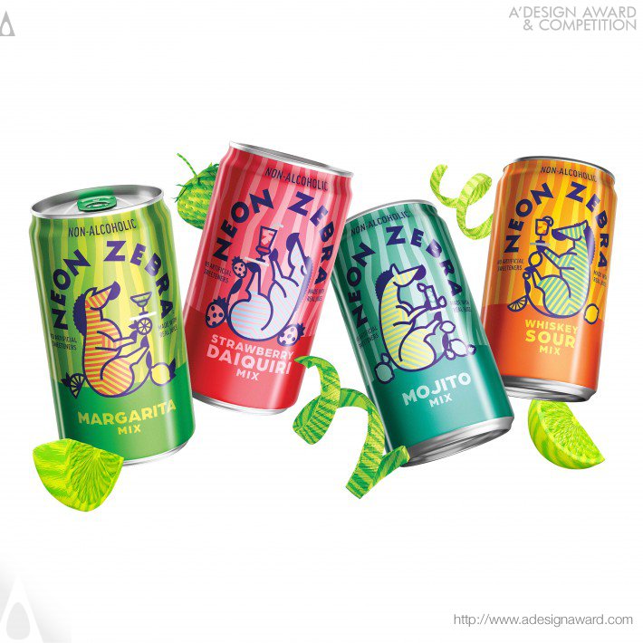 Neon Zebra Brand Launch Beverage Packaging by PepsiCo Design and Innovation