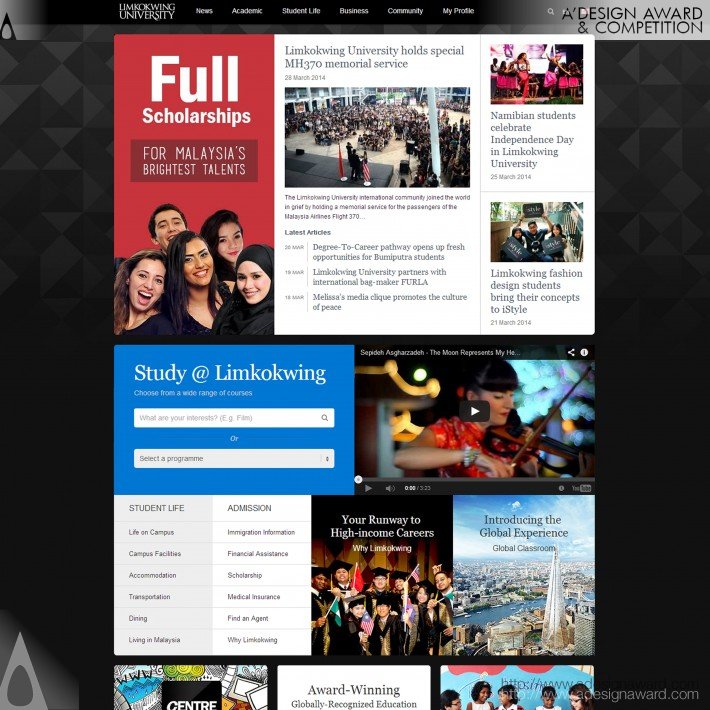 Limkokwing University Website by World Wide Web Domination