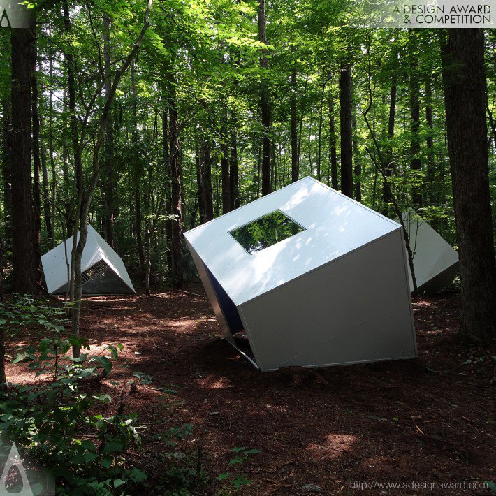 Three Cubes in The Forest by Kotoaki Asano