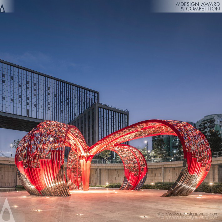 Flaming Bloom Art Gazebo by Wendi Wu