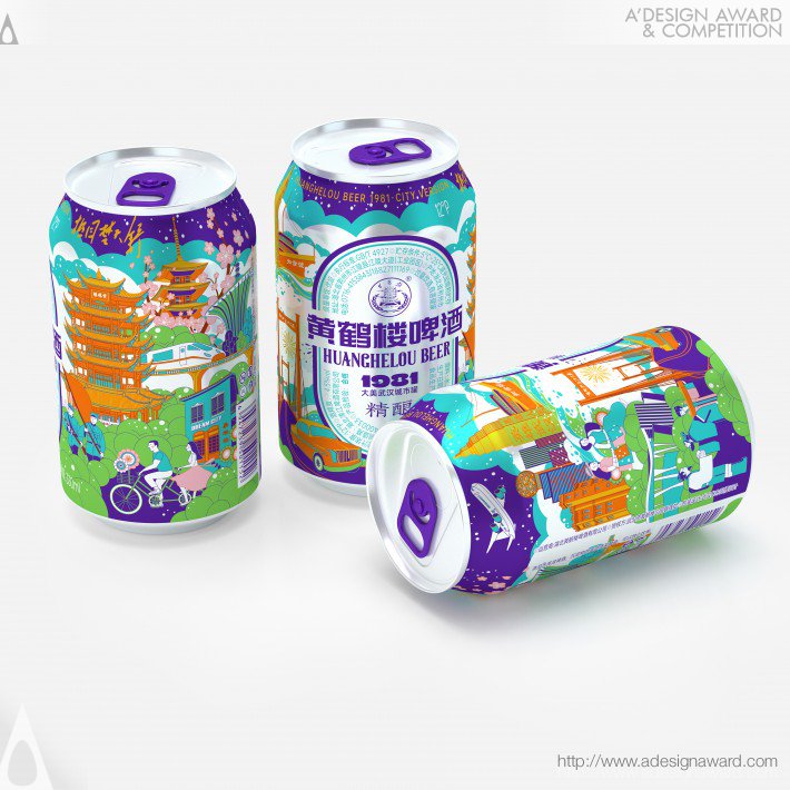 Huanghelou Beer Packaging by Jin Zhang