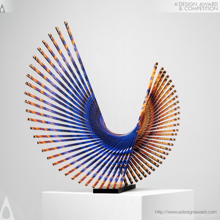 Blue Phoenix Sculpture by Yen Ting Cho Studio