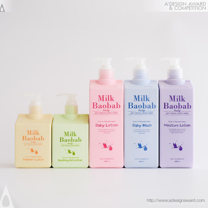 Hyein Kim - Milk Baobab Baby Skin Care Packaging