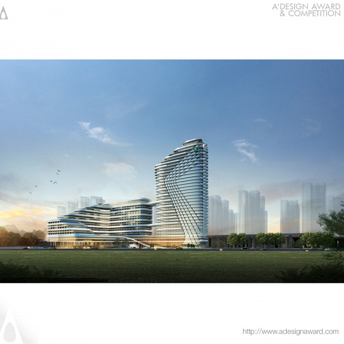 Flowing Curve Complex Building by Yun Du