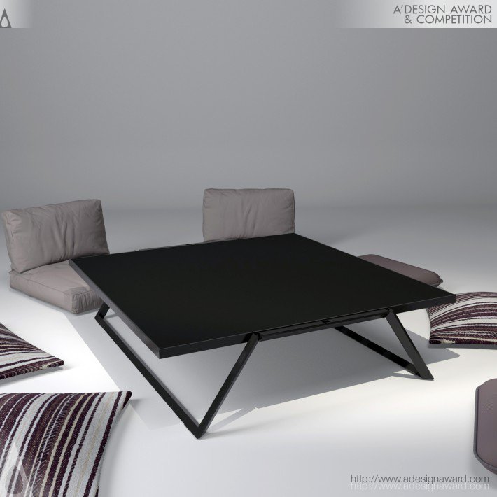 Artwork and Japanese Table by Francesco Cappuccio