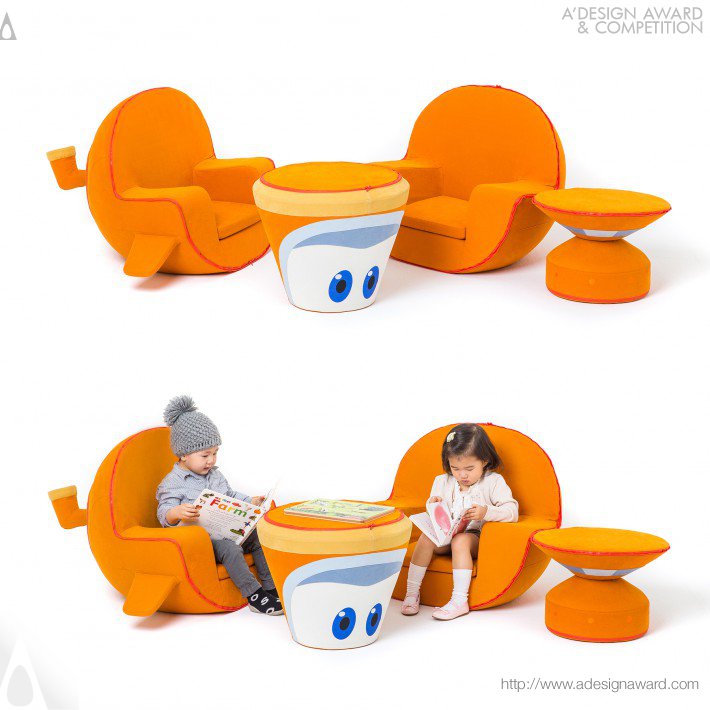 Kids Soft Chair and Table by Junghye Yoon