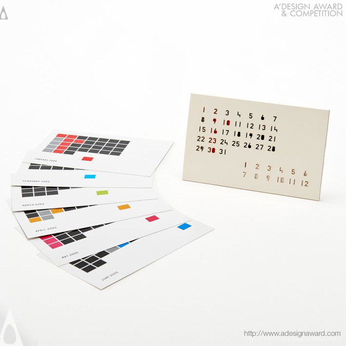 Calendar  “color Cartridge” by Katsumi Tamura