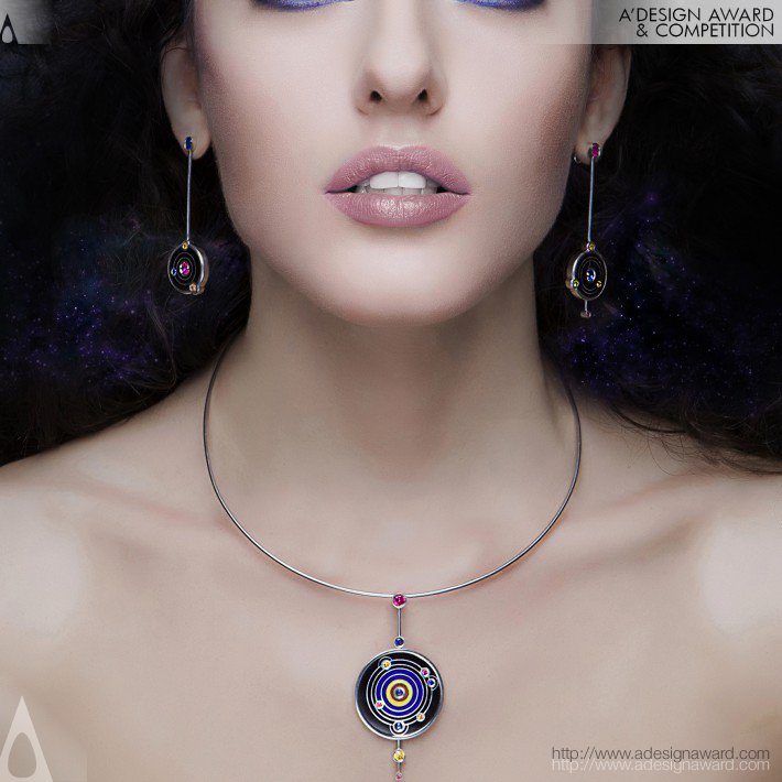 Dmitriy Polyakov - &quot;galactica&quot; Jewelry Set Pendant &amp; Earrings