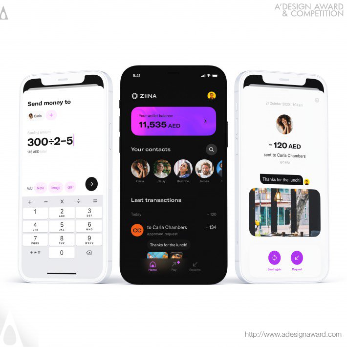 Ziina Digital Wallet Mobile App by Anton Badashov