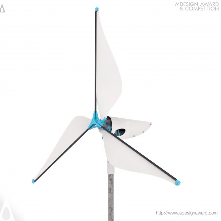 Wireframe Affordable Wind Turbine by Benny Kay